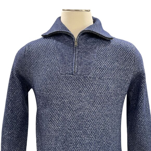 Alesbury Blue Half Zip Sweater NWOT Cabin Core Outdoorscore Minimalist Medium - Picture 9 of 9